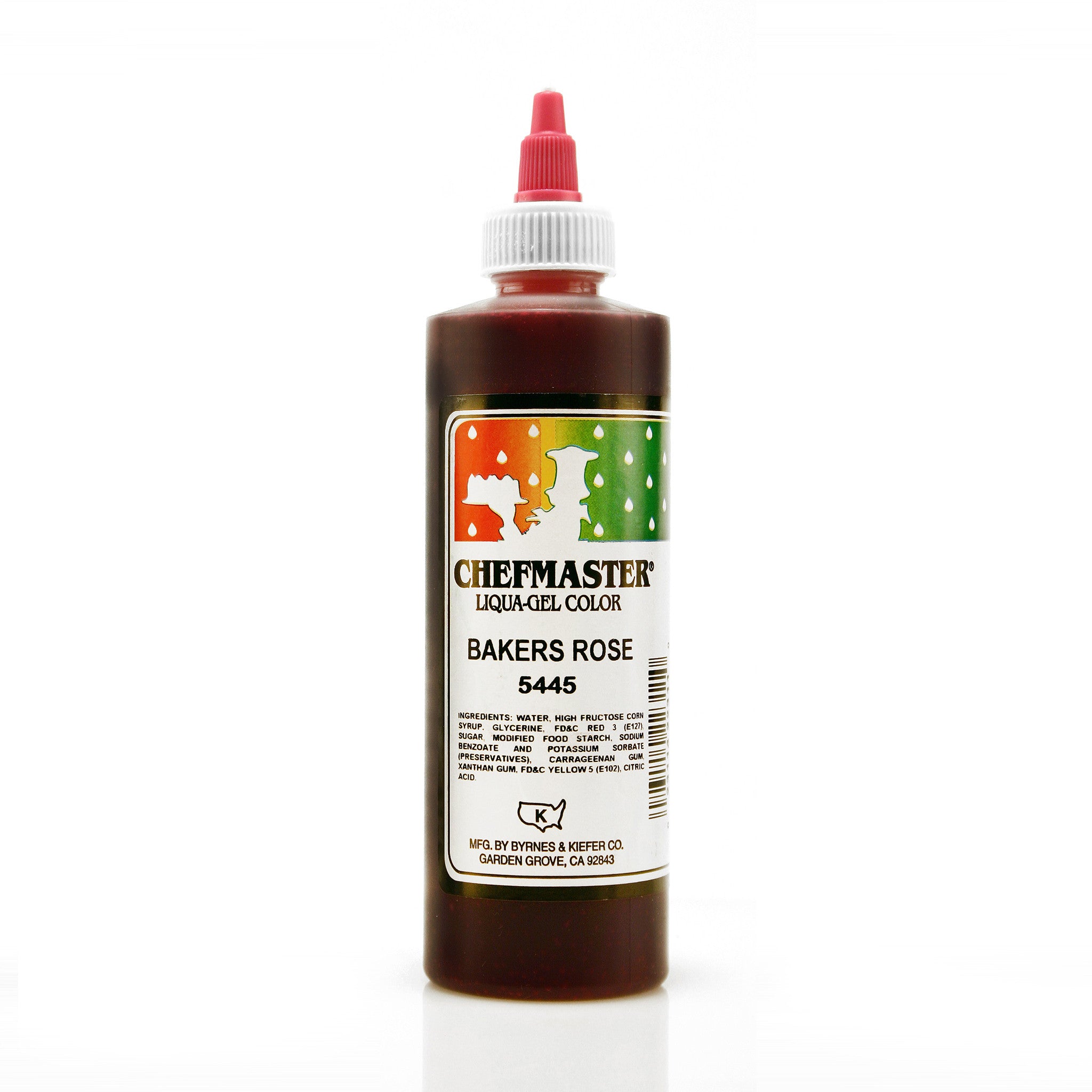 Chefmaster Bakers Rose Color Liqua-Gel (10.5 oz Bottle)