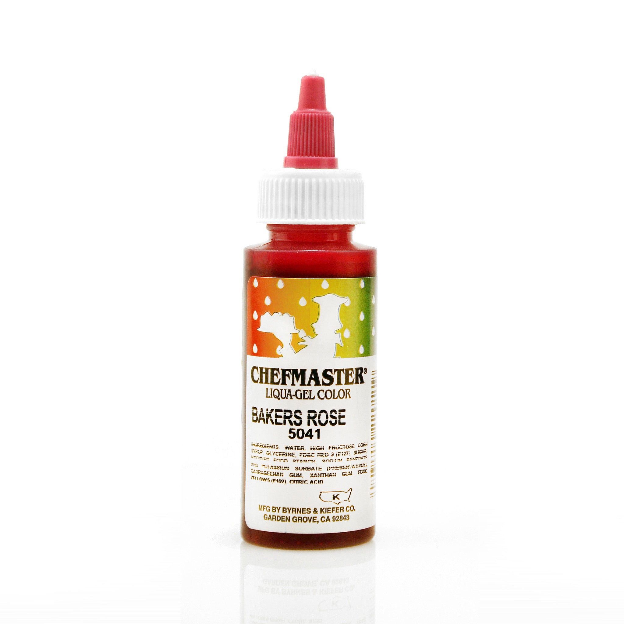Chefmaster Bakers Rose Color Liqua-Gel (2.3 oz Bottle)