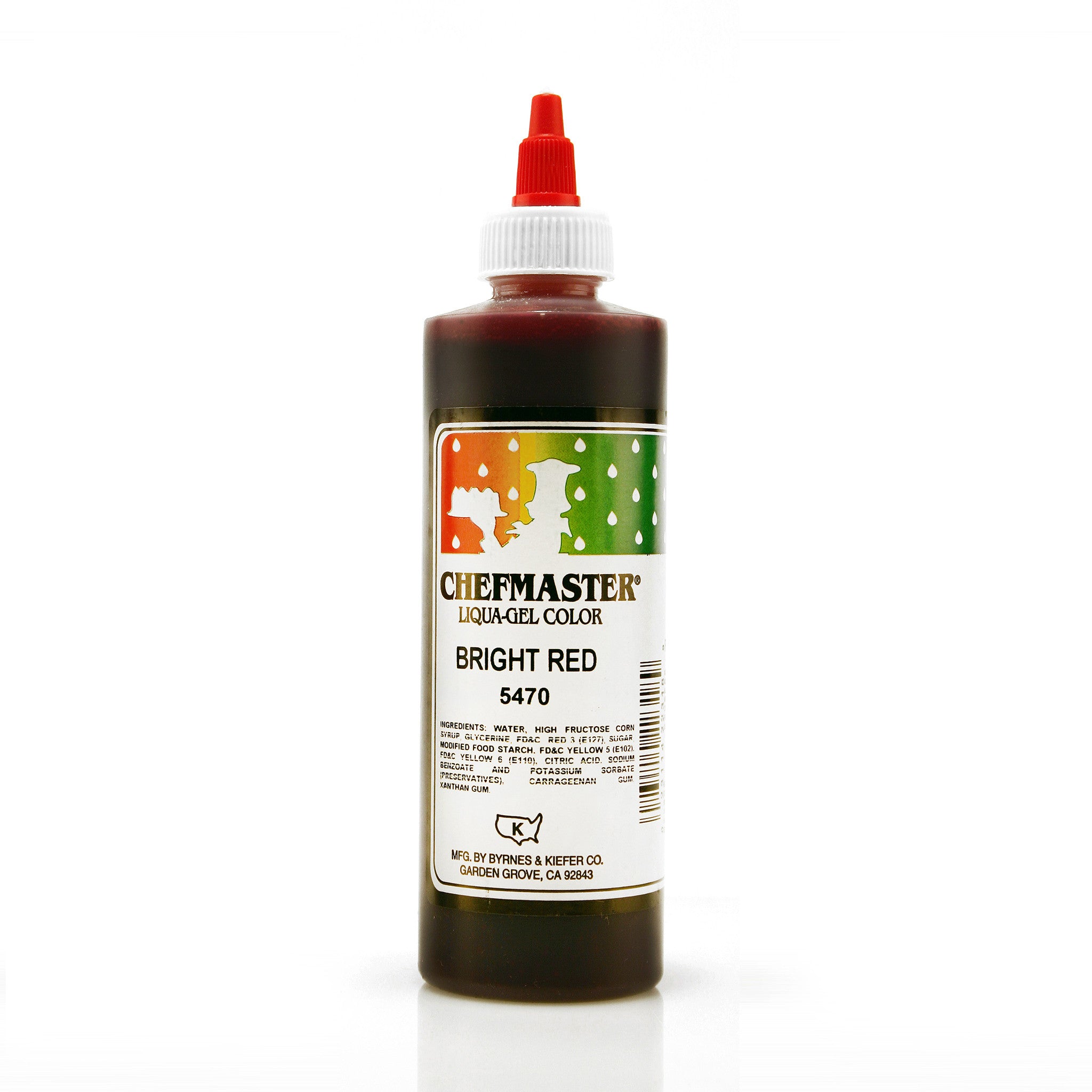 Chefmaster Bright Red Color Liqua-Gel (10.5 oz Bottle)
