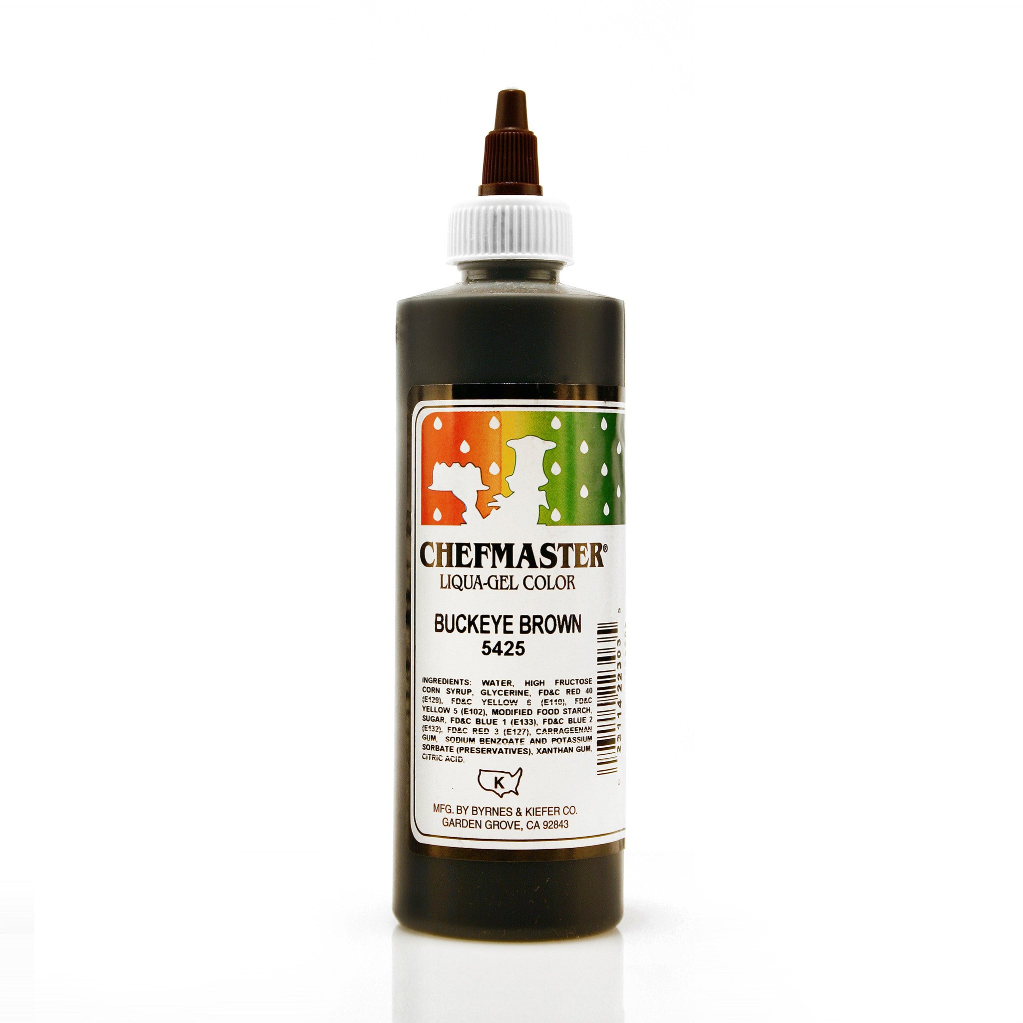 Chefmaster Buckeye Brown Color Liqua-Gel (10.5 oz Bottle)