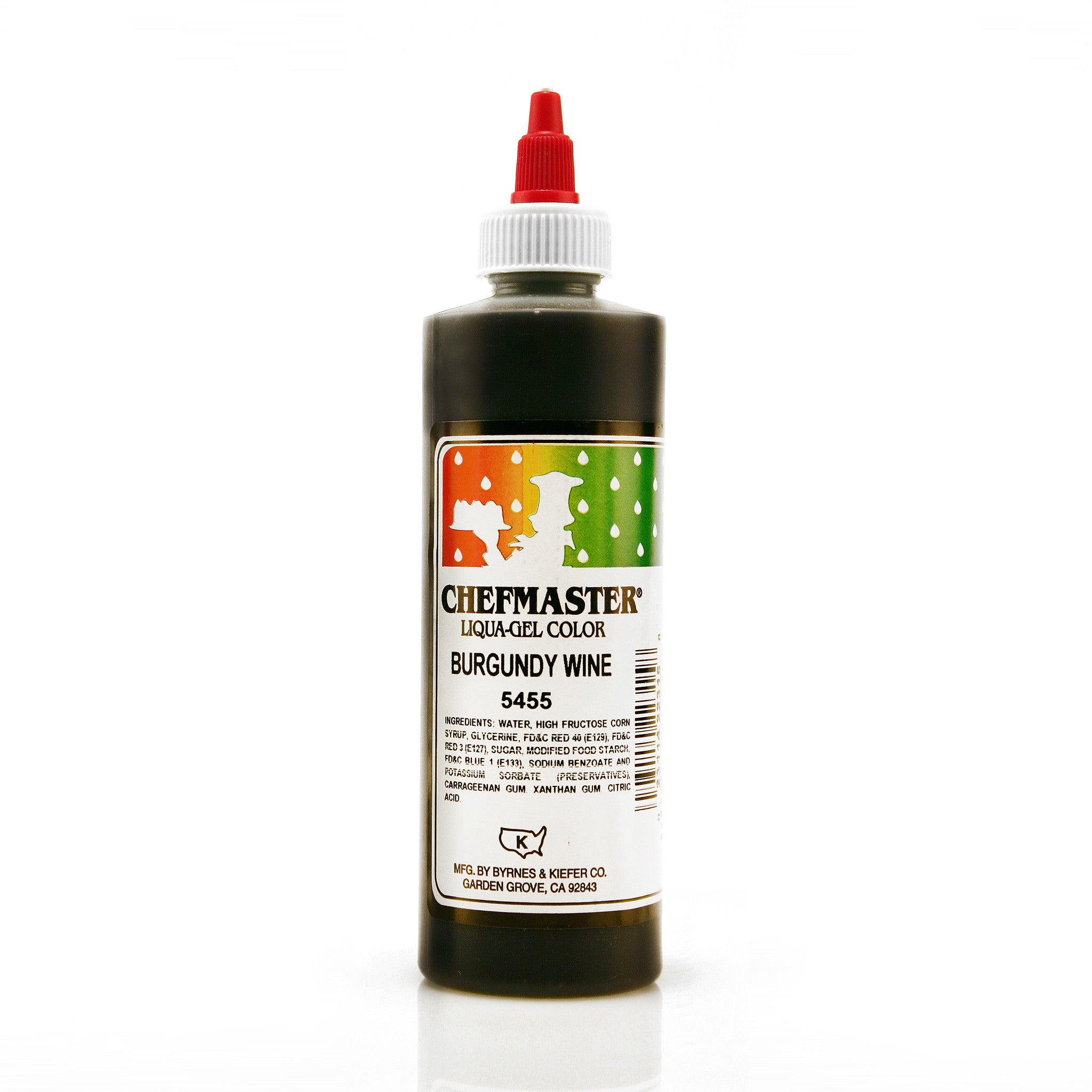 Chefmaster Burgundy Wine Color Liqua-Gel (10.5 oz Bottle)