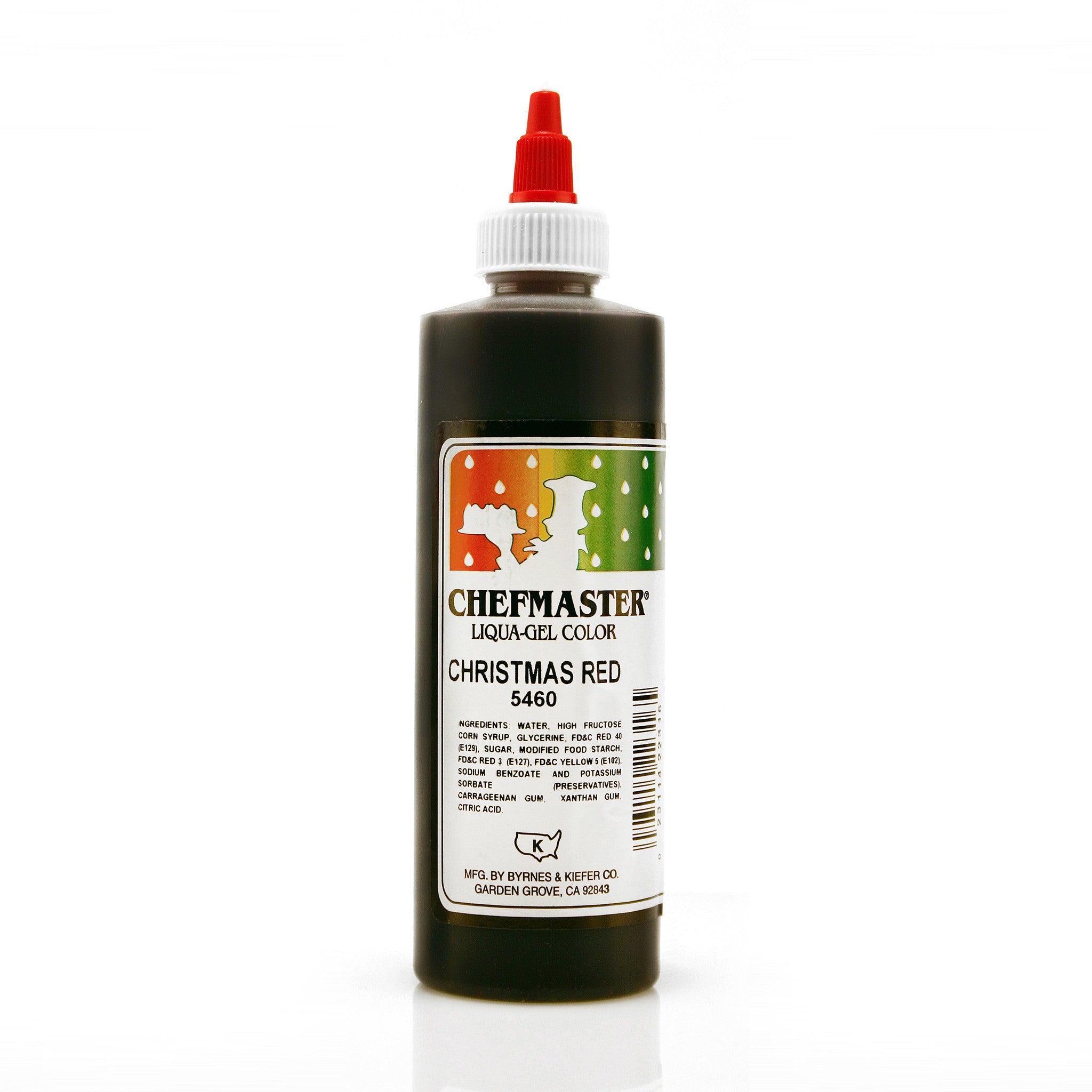 Chefmaster Christmas Red Color Liqua-Gel (10.5 oz Bottle)