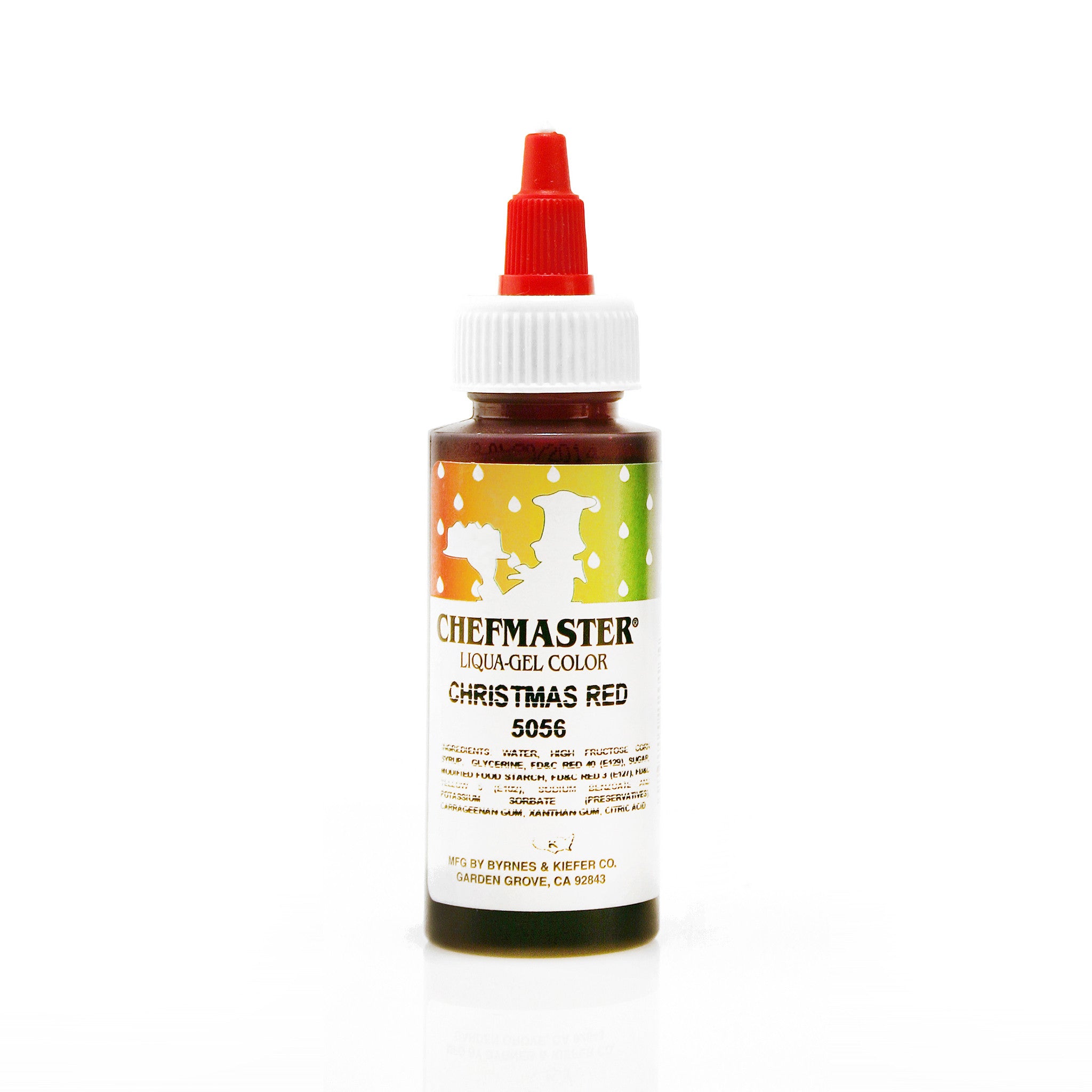 Chefmaster Christmas Red Color Liqua-Gel (2.3 oz Bottle)