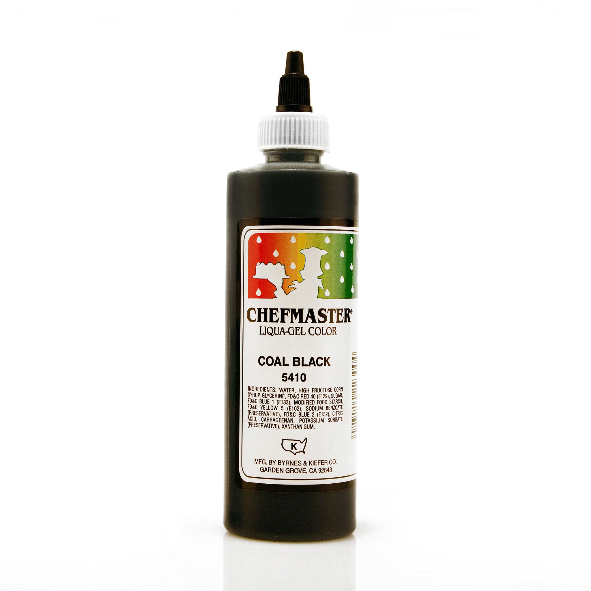 Chefmaster Coal Black Color Liqua-Gel (10.5 oz Bottle)
