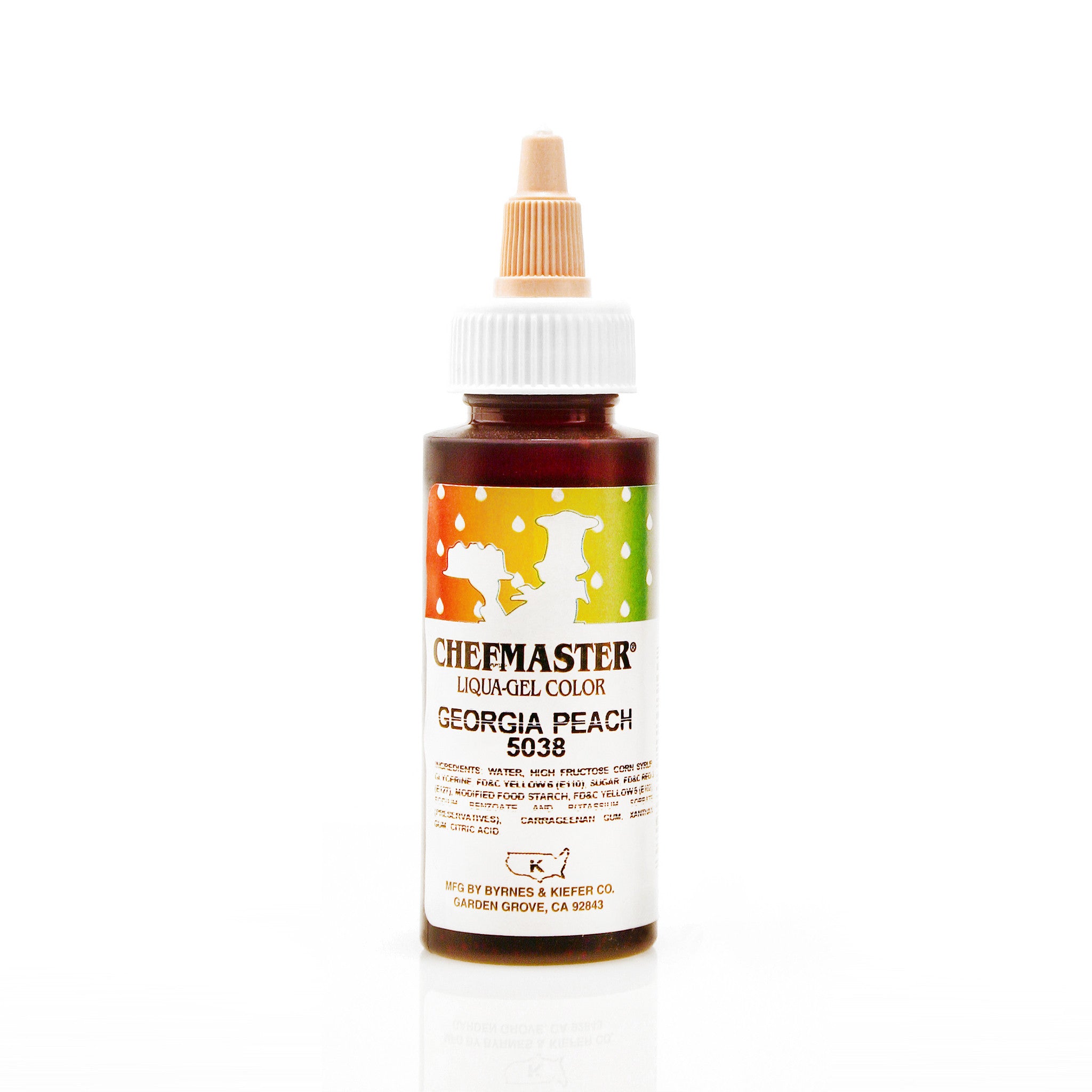 Chefmaster Georgia Peach Color Liqua-Gel (2.3 oz Bottle)
