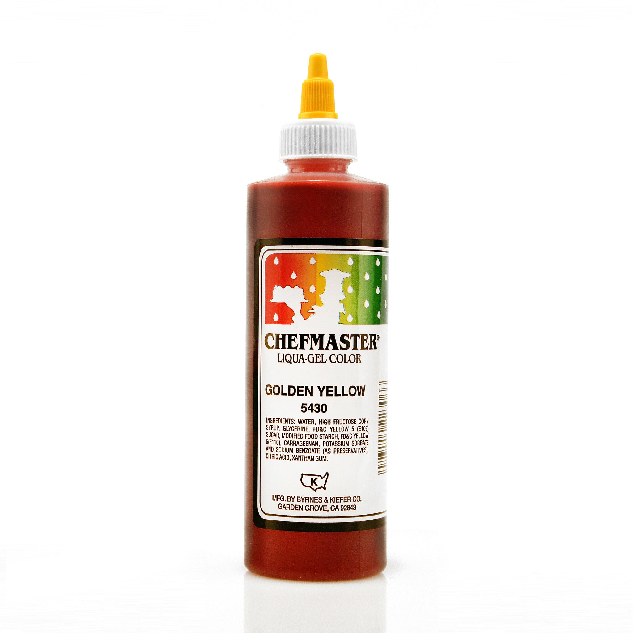 Chefmaster Golden Yellow Color Liqua-Gel (10.5 oz Bottle)