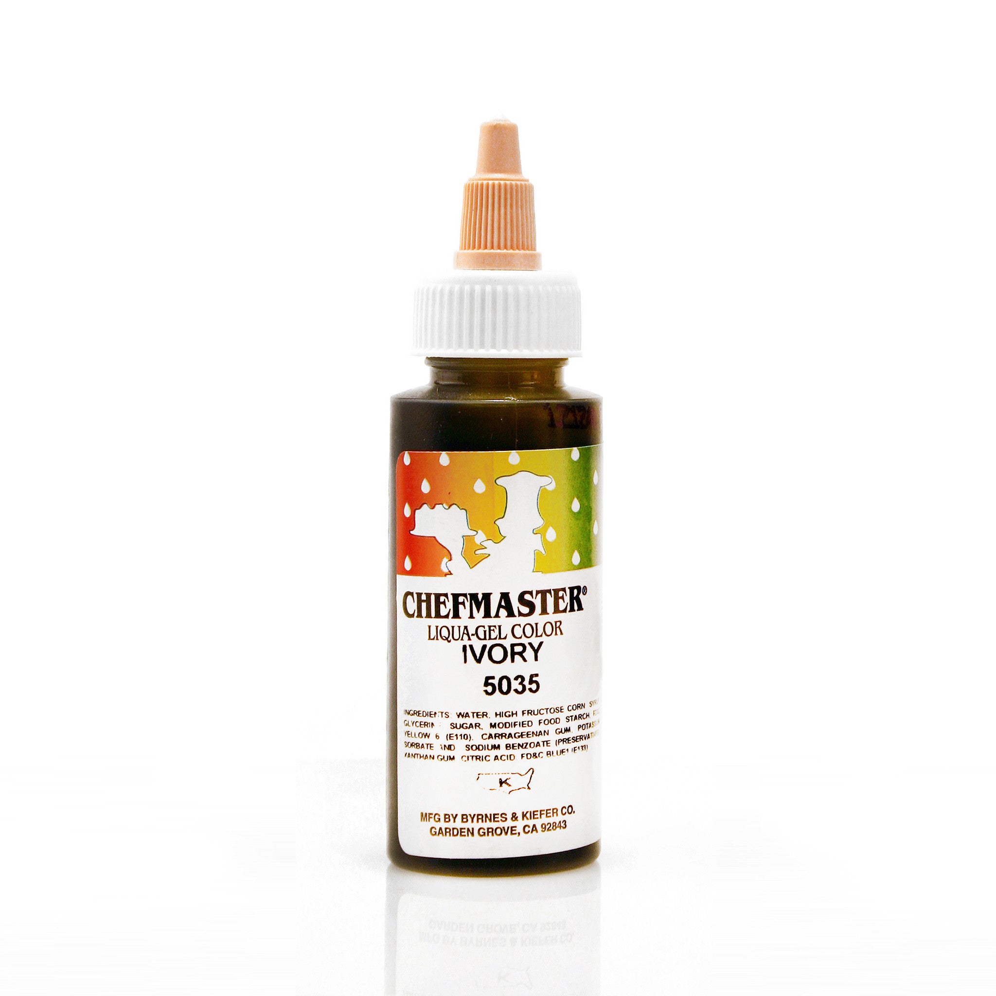 Chefmaster Ivory Color Liqua-Gel (2.3 oz Bottle)