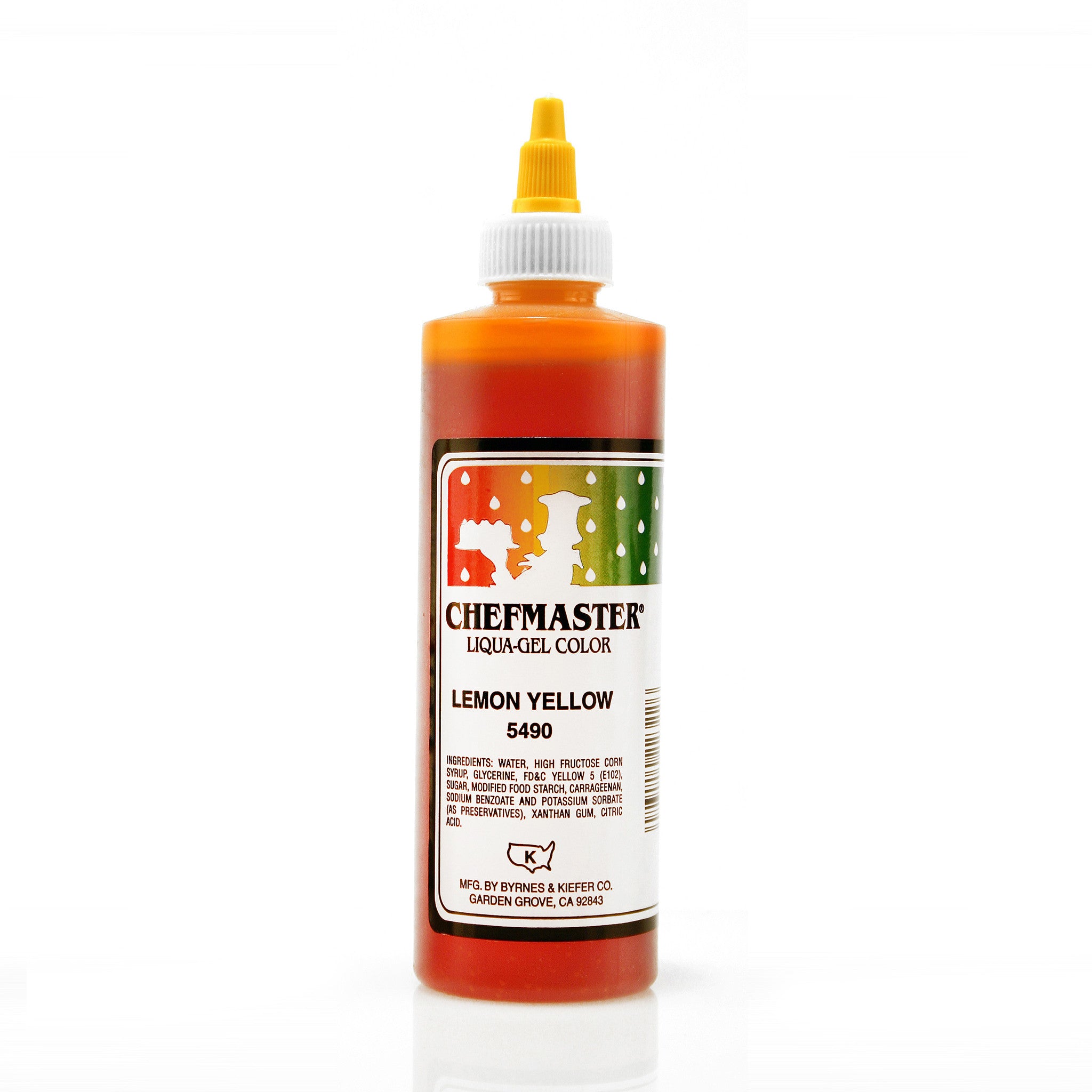 Chefmaster Lemon Yellow Color Liqua-Gel (10.5 oz Bottle)