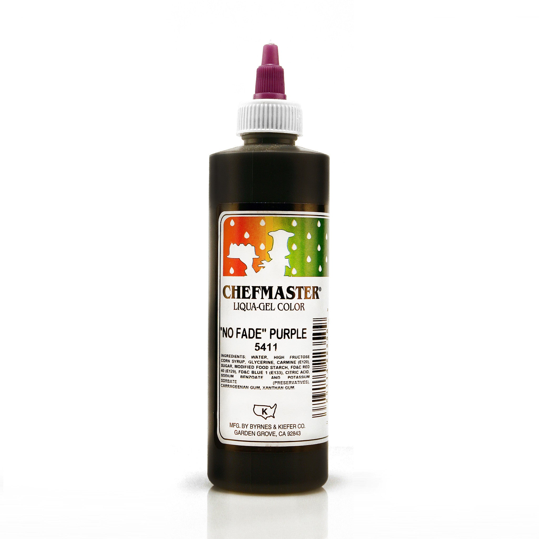 Chefmaster No Fade Purple Color Liqua-Gel (10.5 oz Bottle)