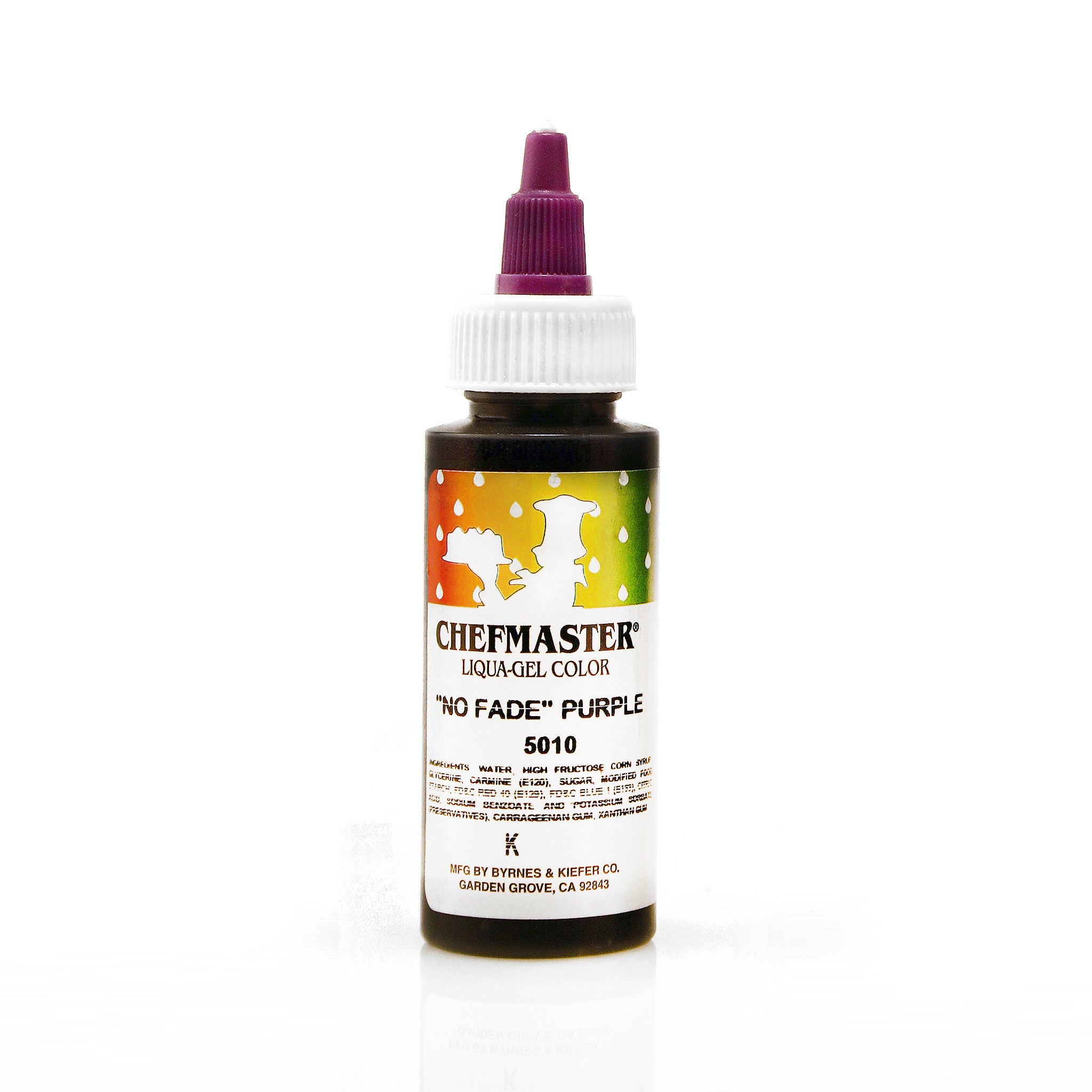 Chefmaster No Fade Purple Color Liqua-Gel (2.3 oz Bottle)