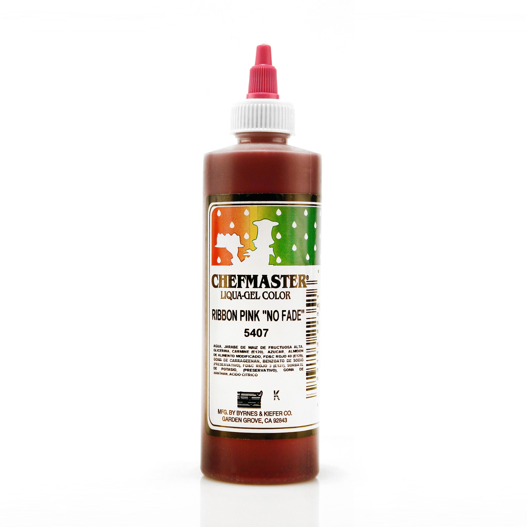 Chefmaster Ribbon Pink No-Fade Color Liqua-Gel (10.5 oz Bottle)
