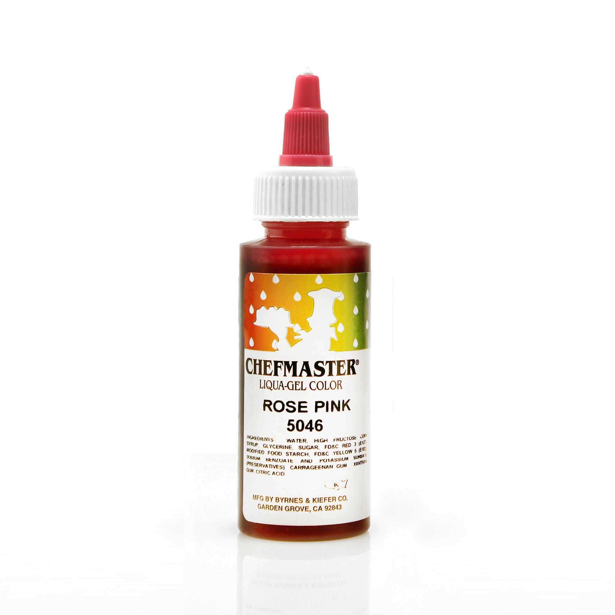 Chefmaster Rose Pink Color Liqua-Gel (2.3 oz Bottle)