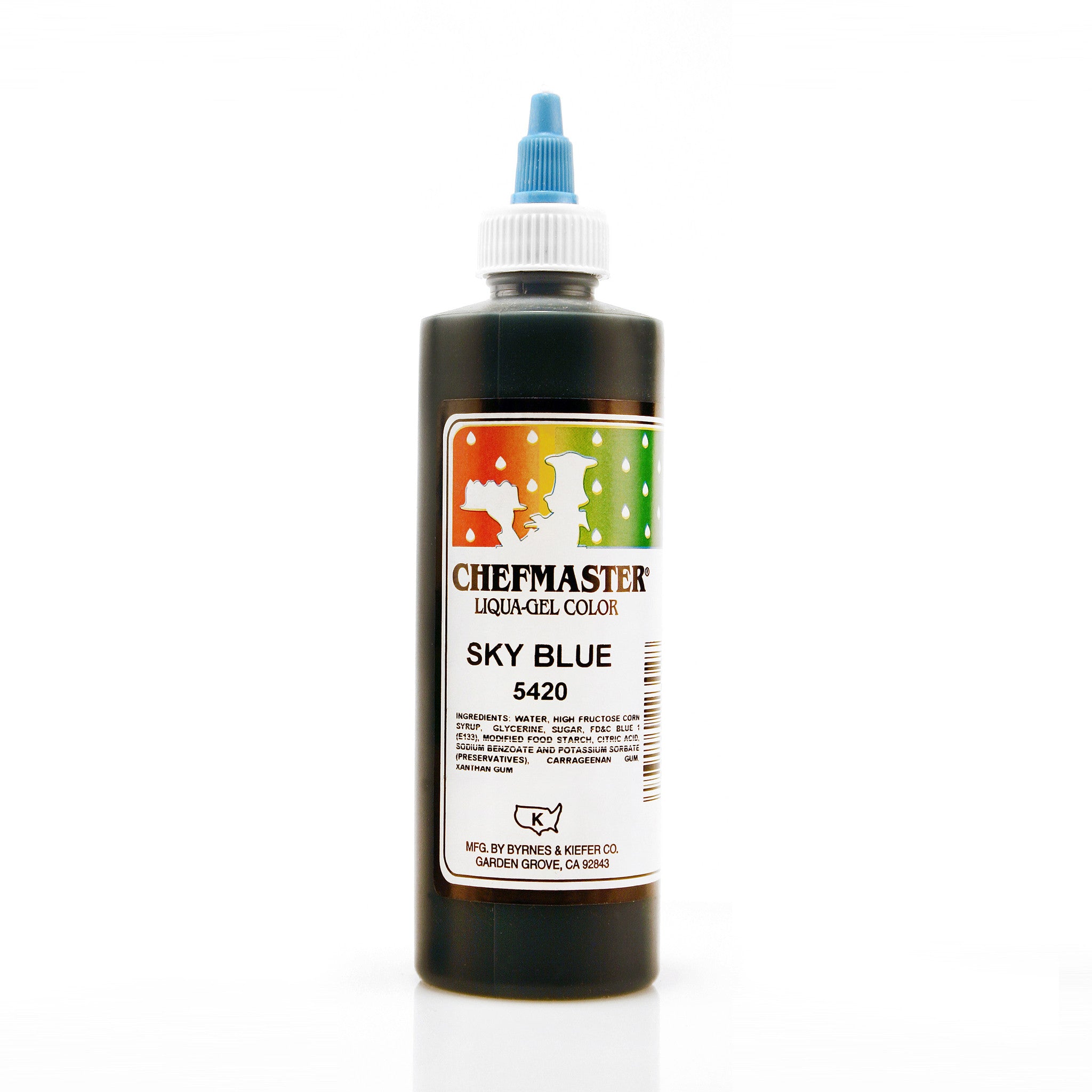 Chefmaster Sky Blue Color Liqua-Gel (10.5 oz Bottle)