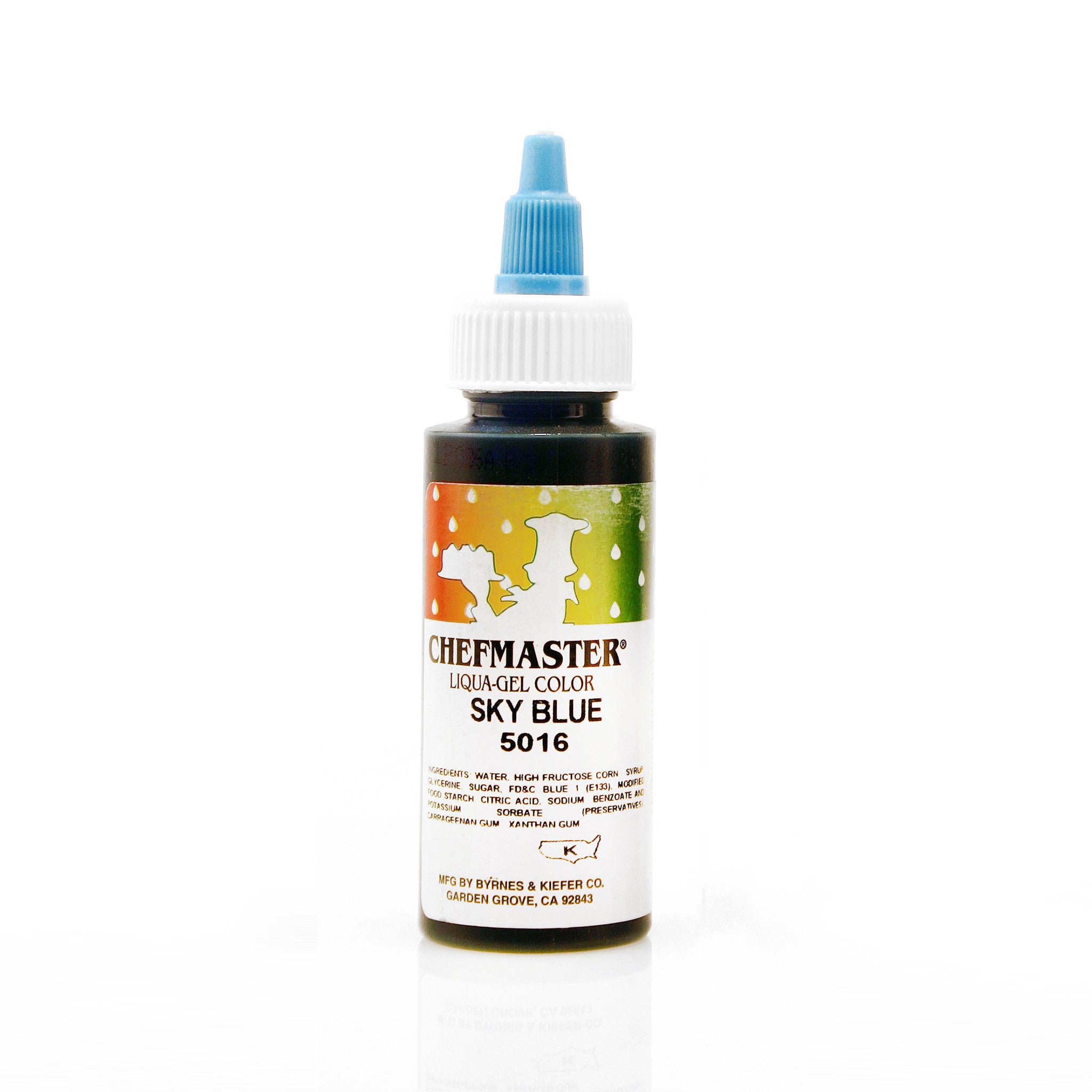 Chefmaster Sky Blue Color Liqua-Gel (2.3 oz Bottle)