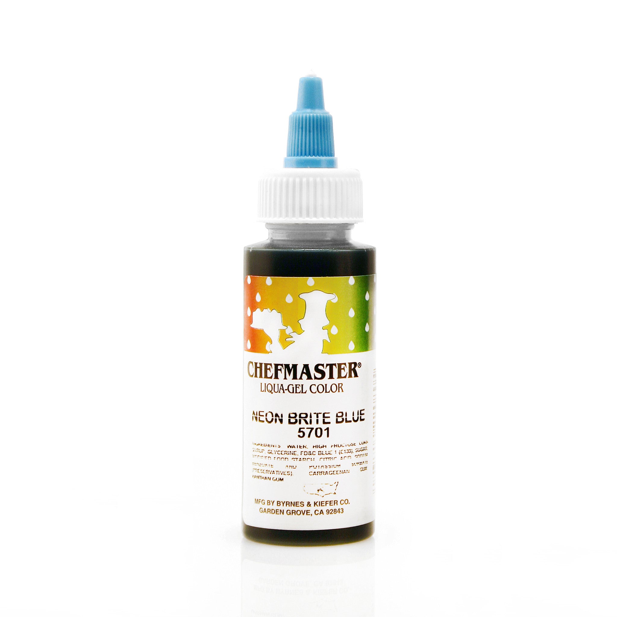 Chefmaster Neon Brite Blue Color Liqua-Gel (2.3 oz Bottle)