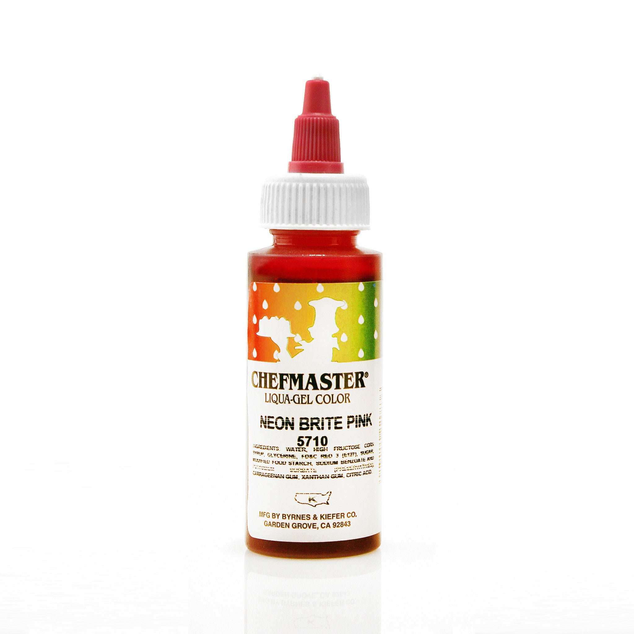 Chefmaster Neon Brite Pink Color Liqua-Gel (2.3 oz Bottle)