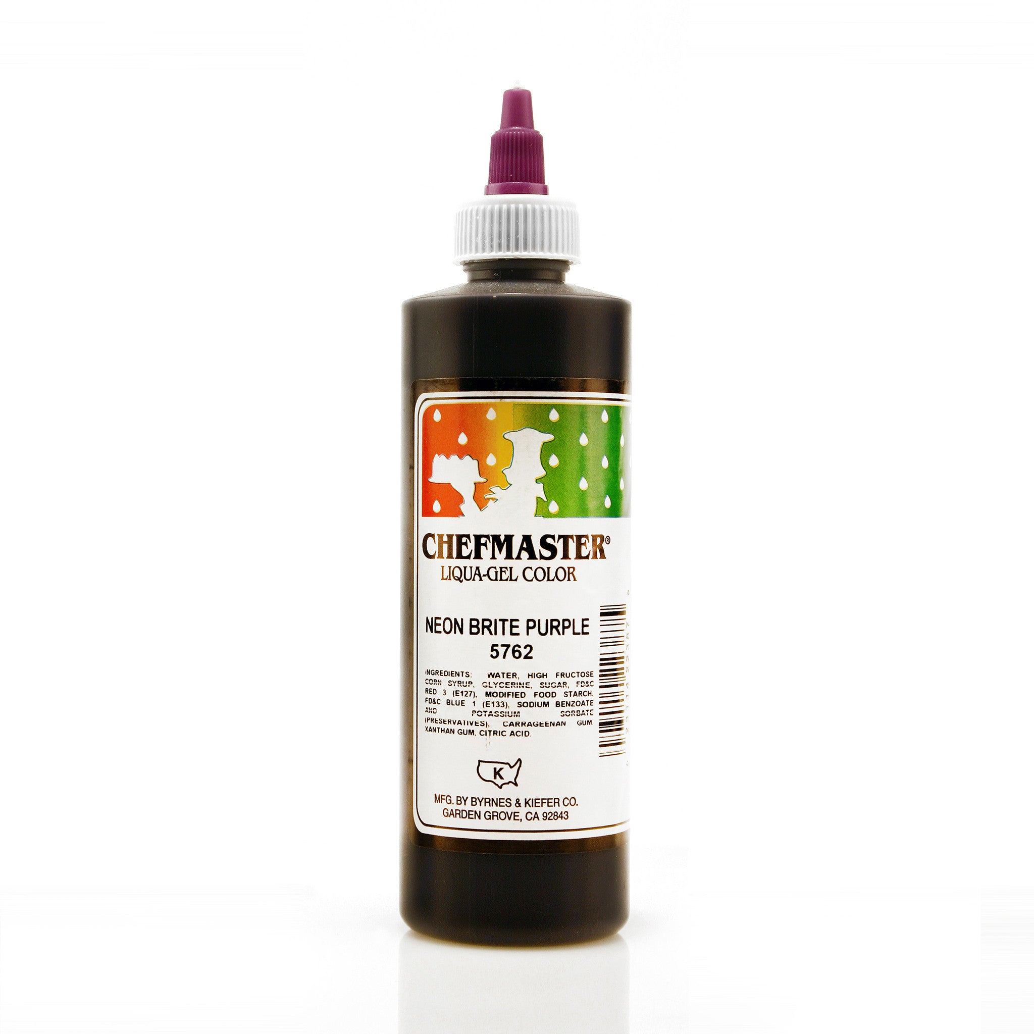 Chefmaster Neon Brite Purple Color Liqua-Gel (10.5 oz Bottle)