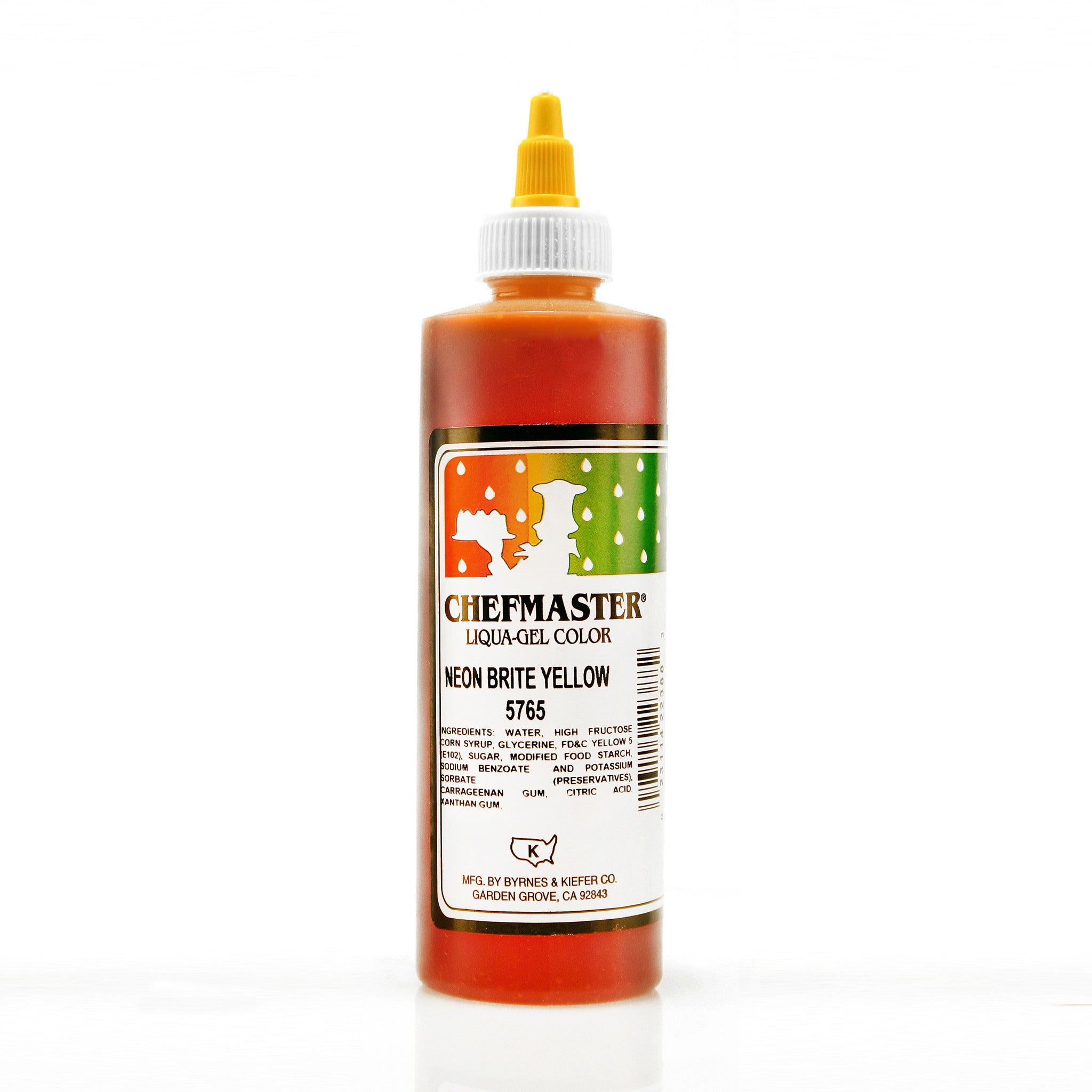 Chefmaster Neon Brite Yellow Color Liqua-Gel (10.5 oz Bottle)