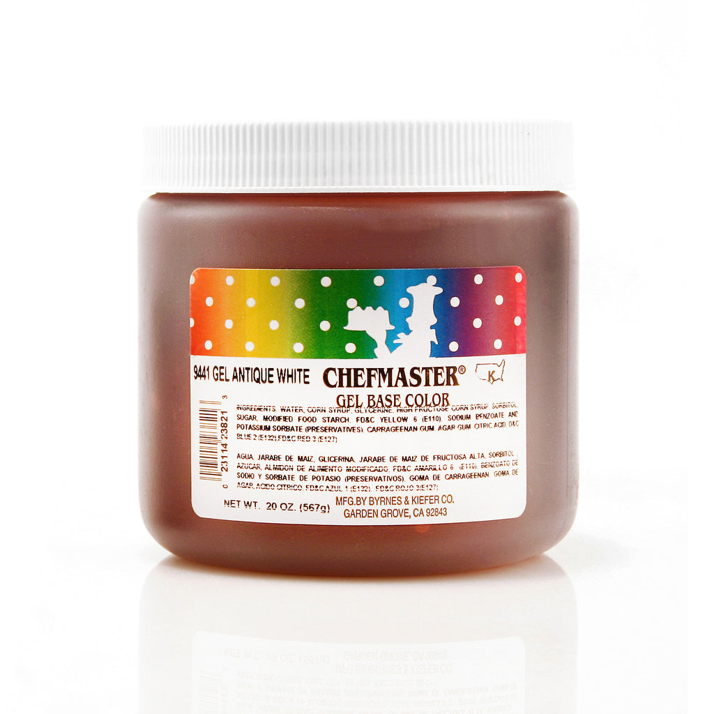 Chefmaster Antique White Color Gel Base (20 oz Jar)