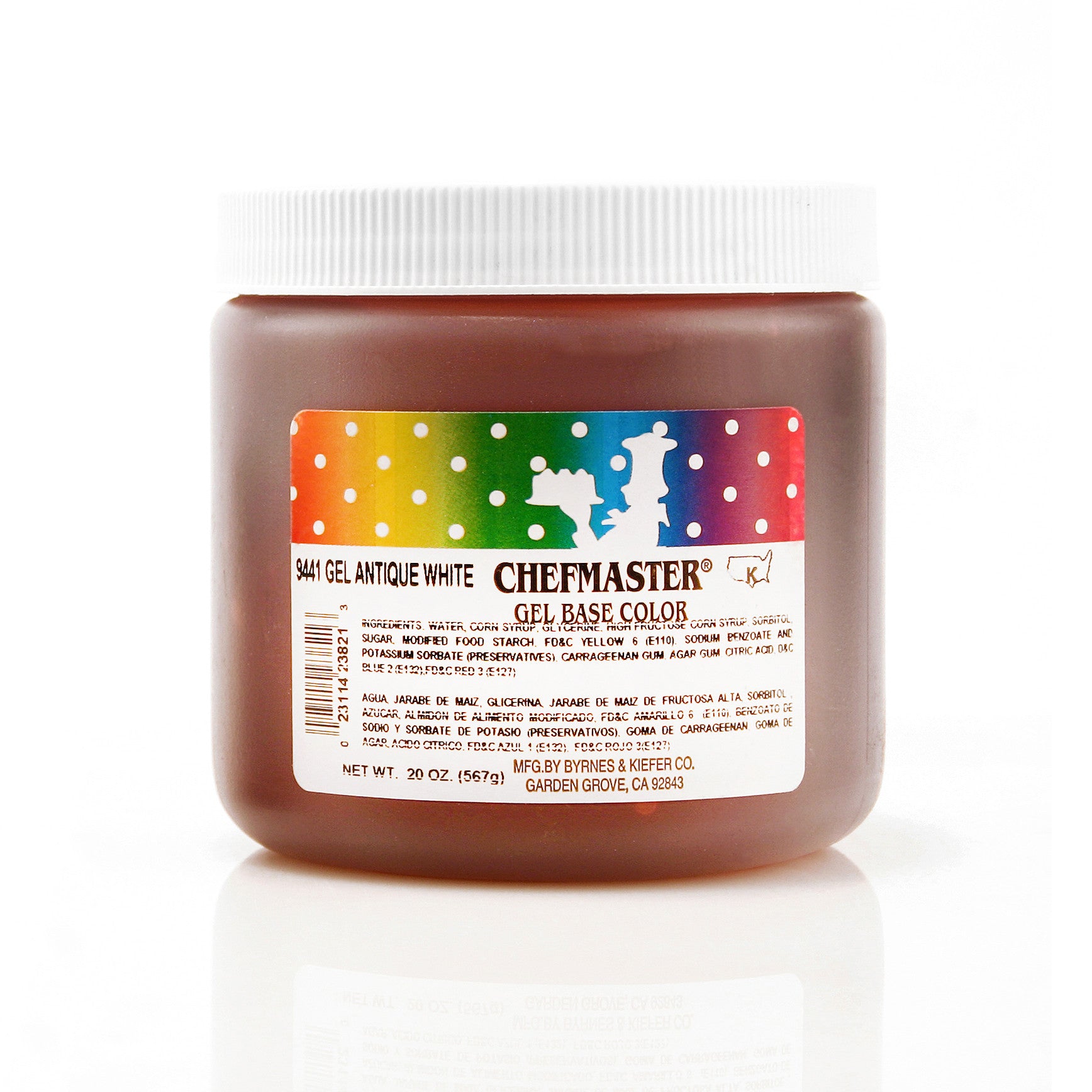 Chefmaster Antique White Color Gel Base (20 oz Jar)