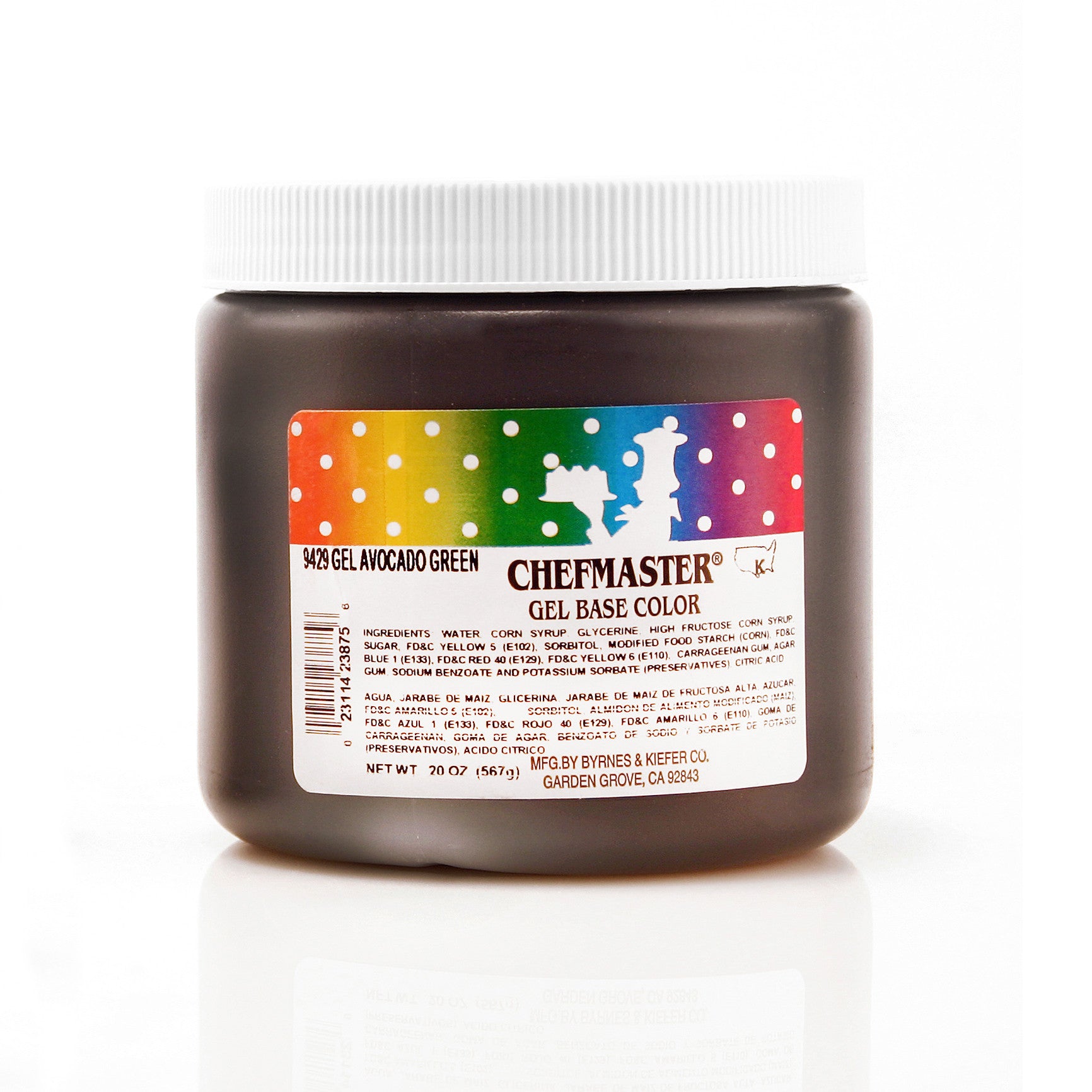 Chefmaster Avocado Green Color Gel Base (20 oz Jar)