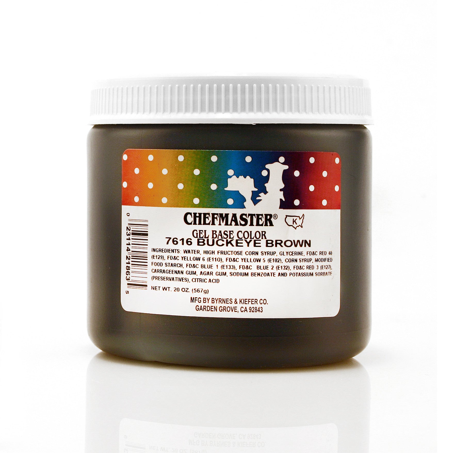 Chefmaster Buckeye Brown Color Gel Base (20 oz Jar)