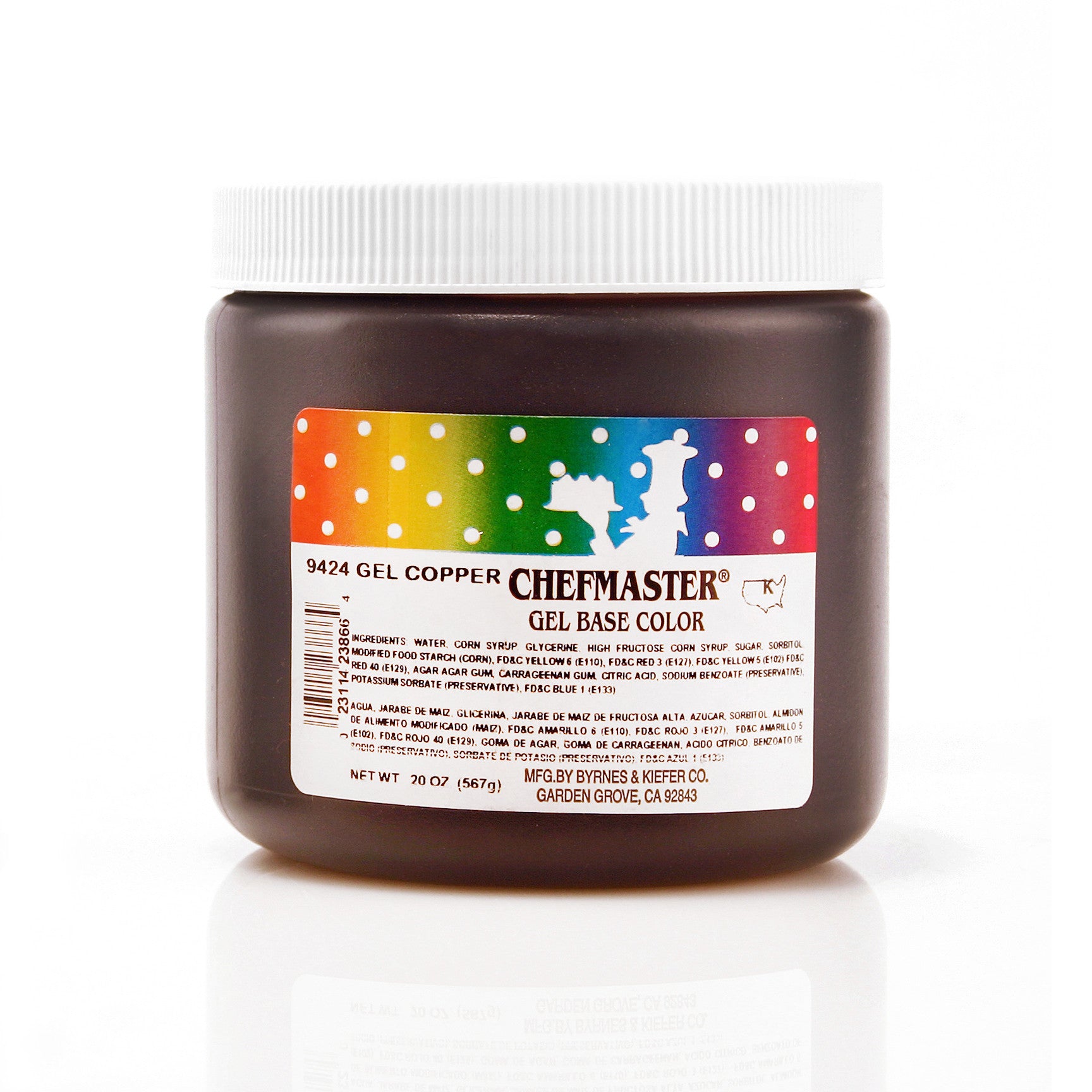 Chefmaster Copper Color Gel Base (20 oz Jar)