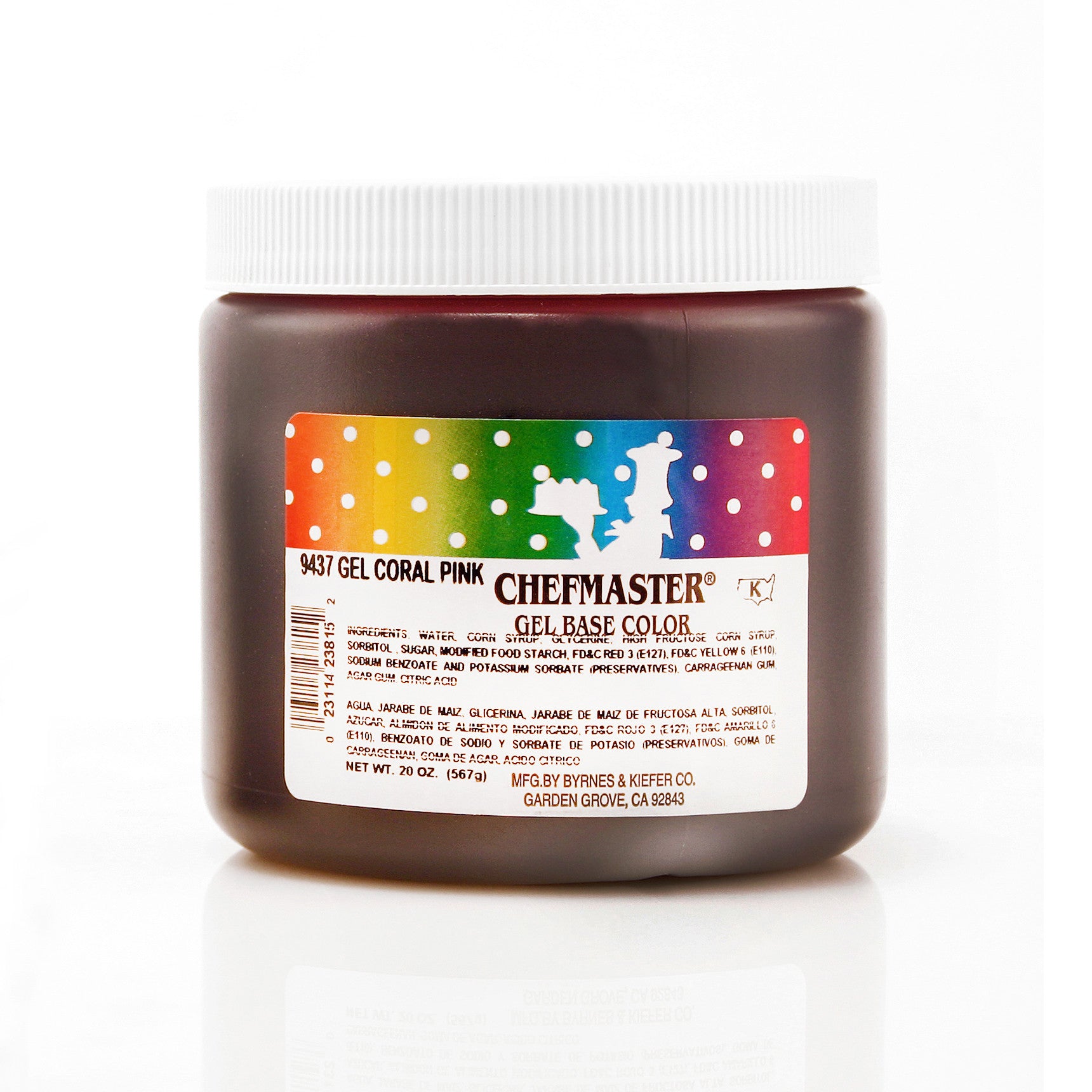 Chefmaster Coral Pink Color Gel Base (20 oz Jar)