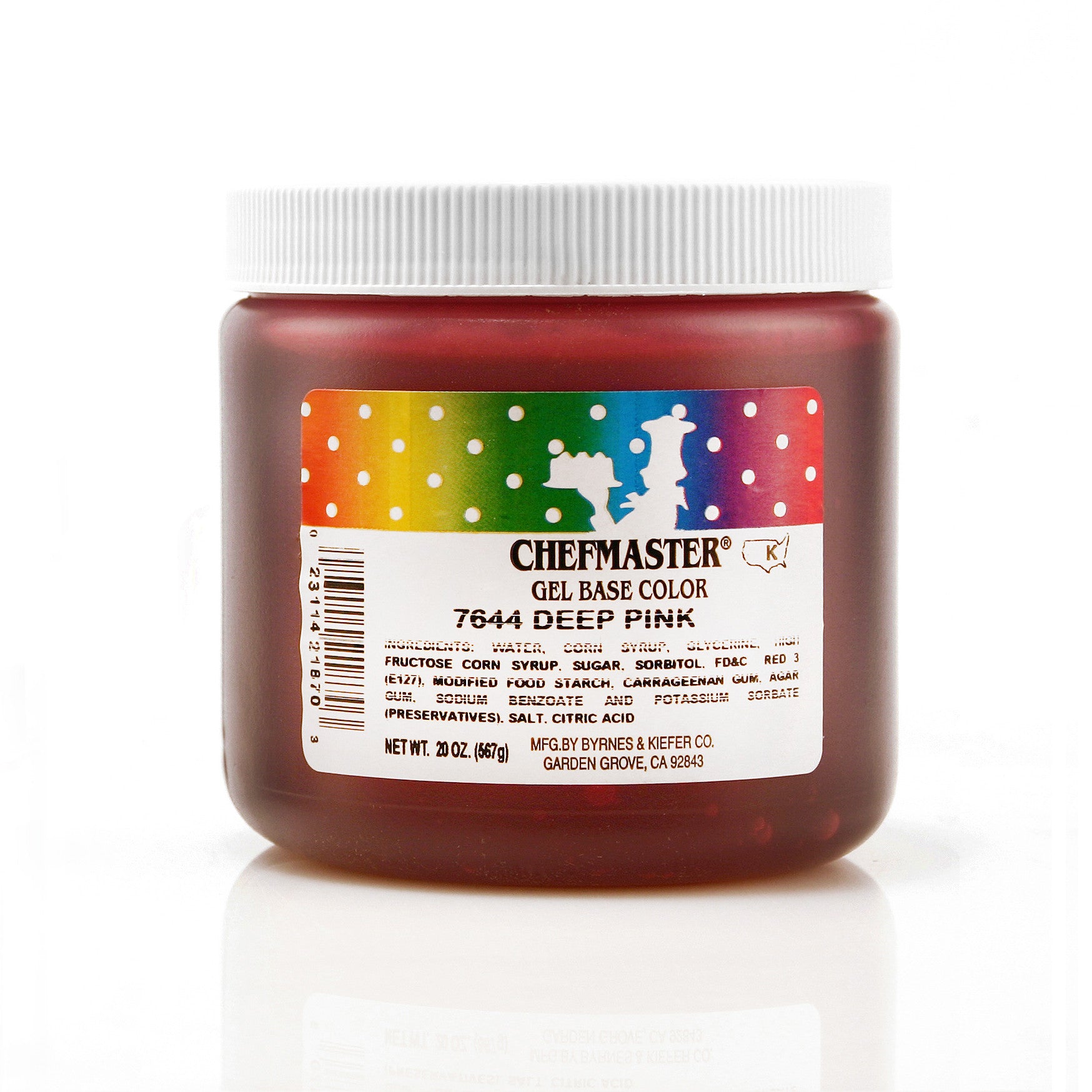 Chefmaster Deep Pink Color Gel Base (20 oz Jar)