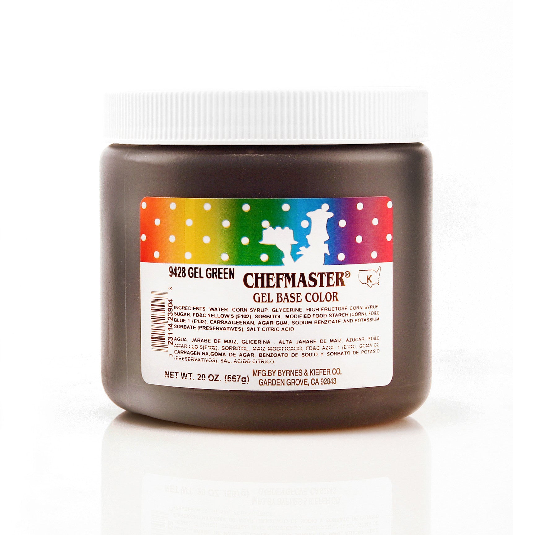 Chefmaster Green Color Gel Base (20 oz Jar)
