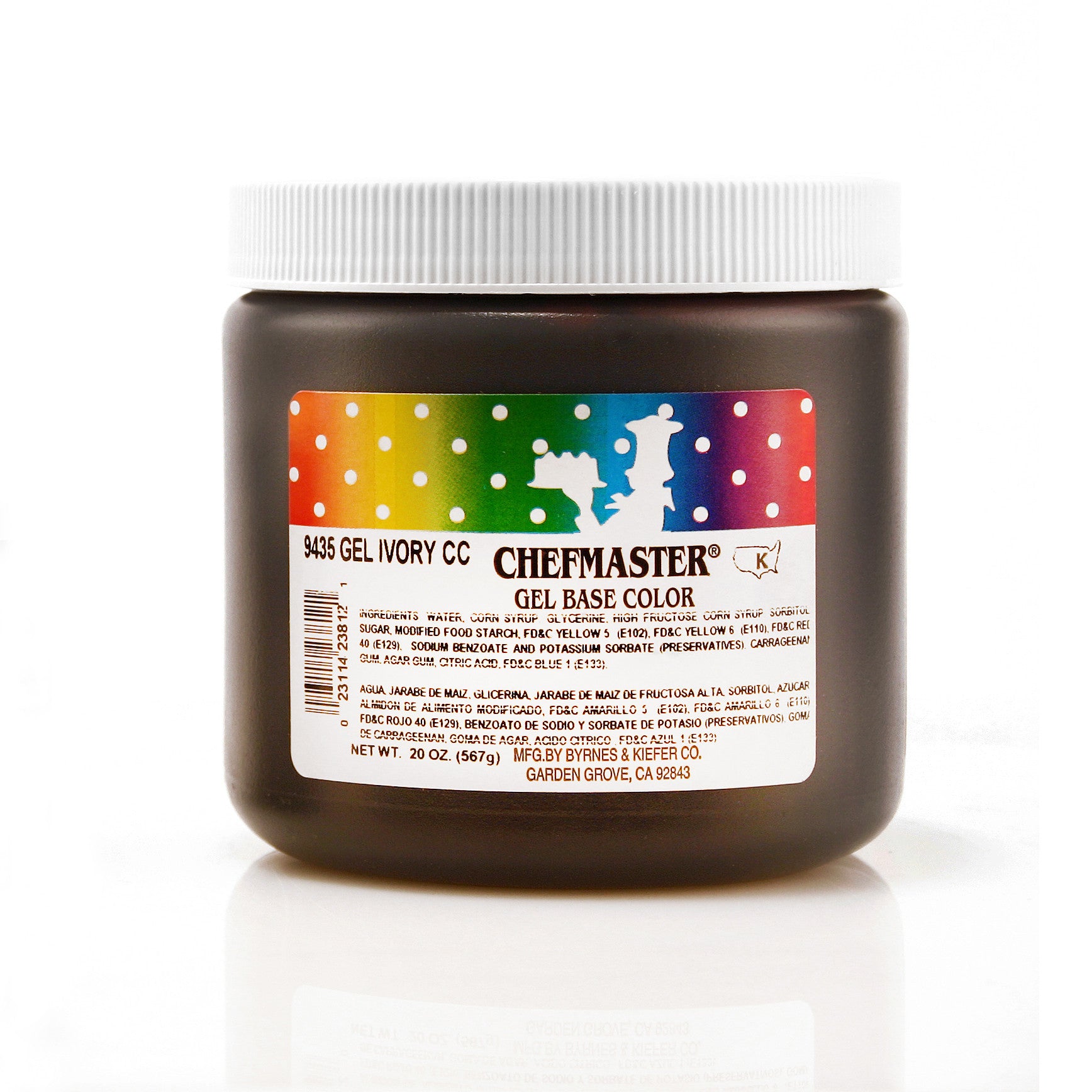 Chefmaster Ivory Color Gel Base (20 oz Jar)