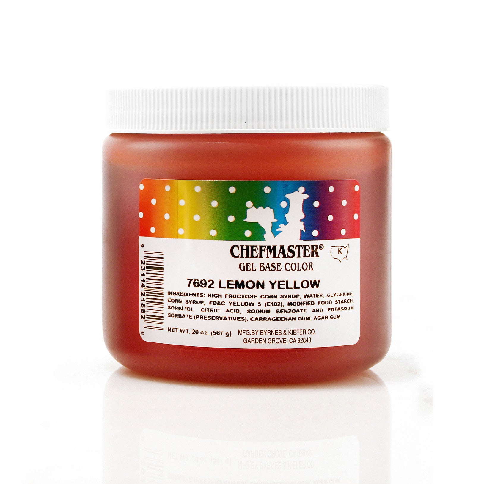 Chefmaster Lemon Yellow Color Gel Base (20 oz Jar)