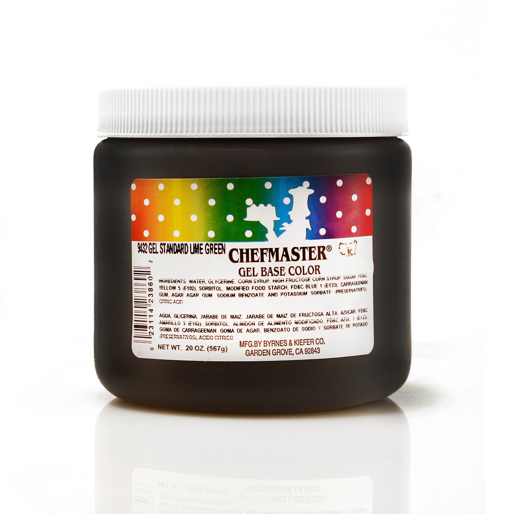 Chefmaster Lime Green Color Gel Base (20 oz Jar)