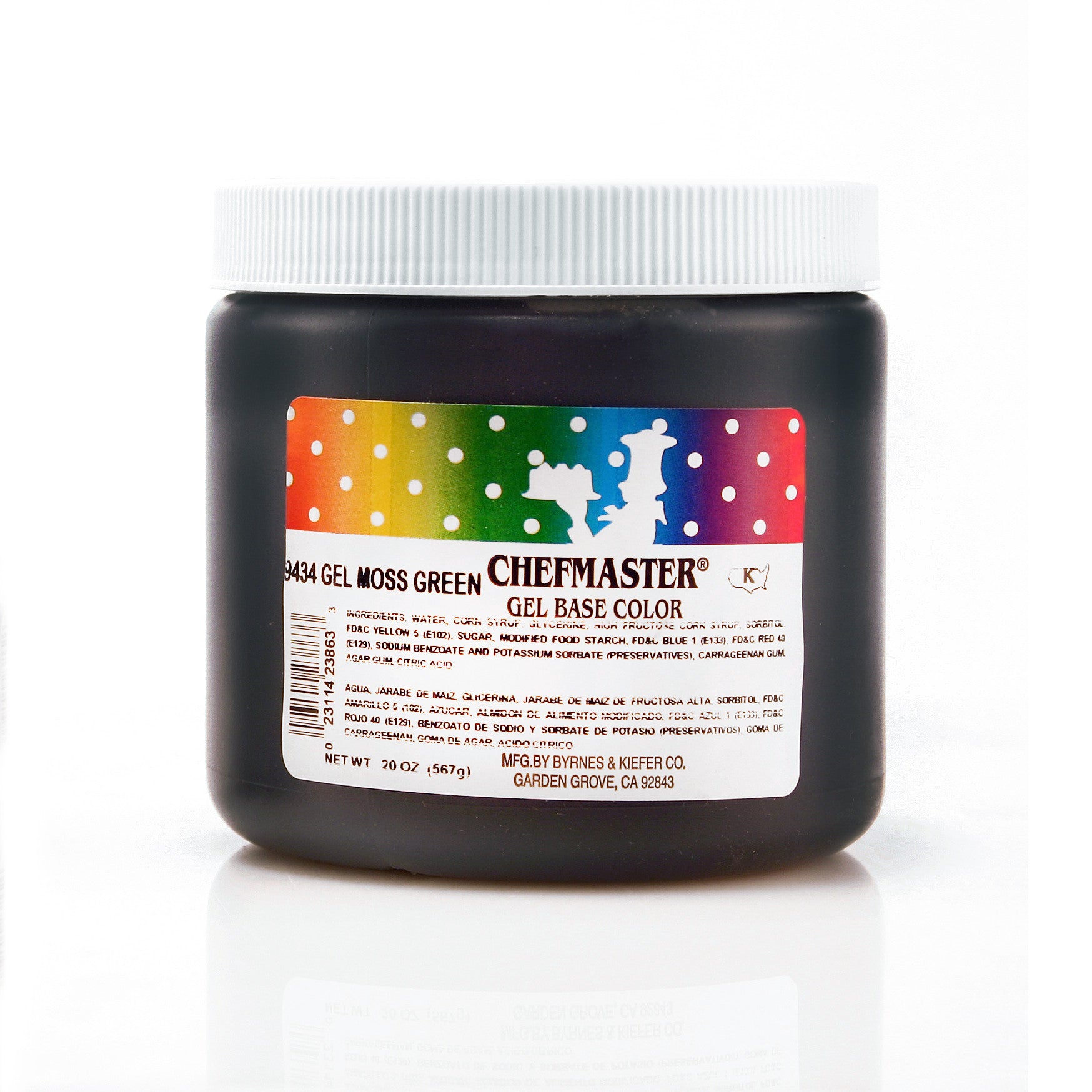 Chefmaster Moss Green Color Gel Base (20 oz Jar)