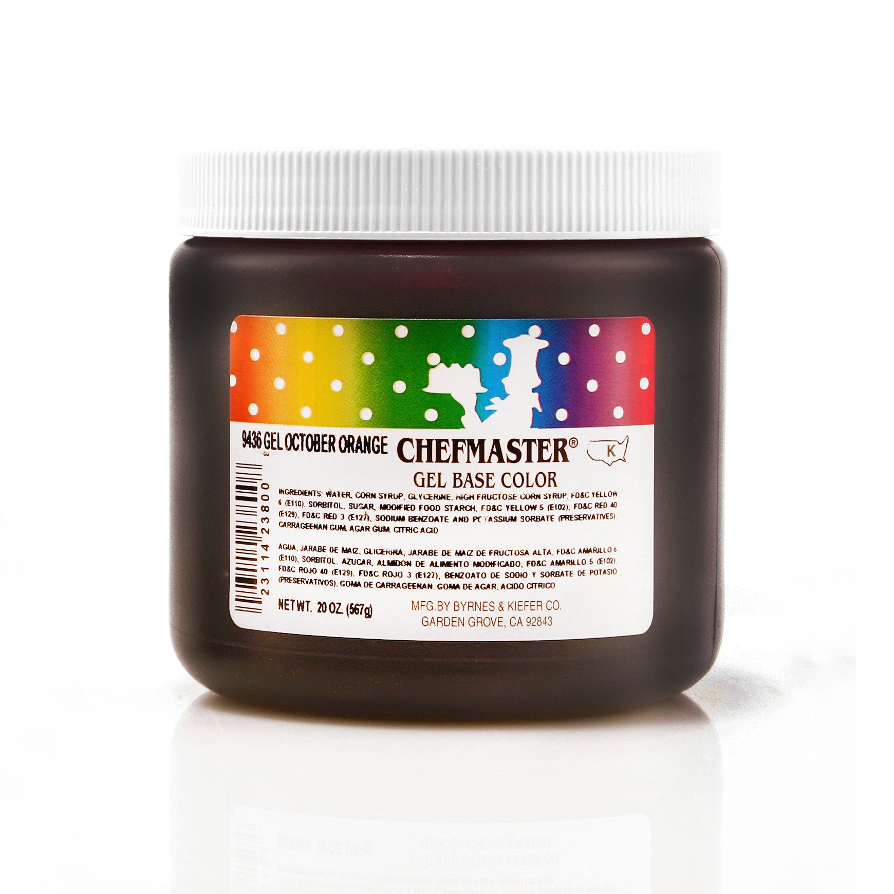 Chefmaster October Orange Color Gel Base (20 oz Jar)