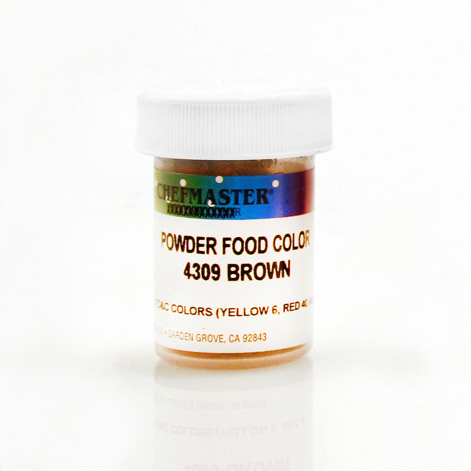 Chefmaster Powder Food Color Brown (3 Gram Jar)