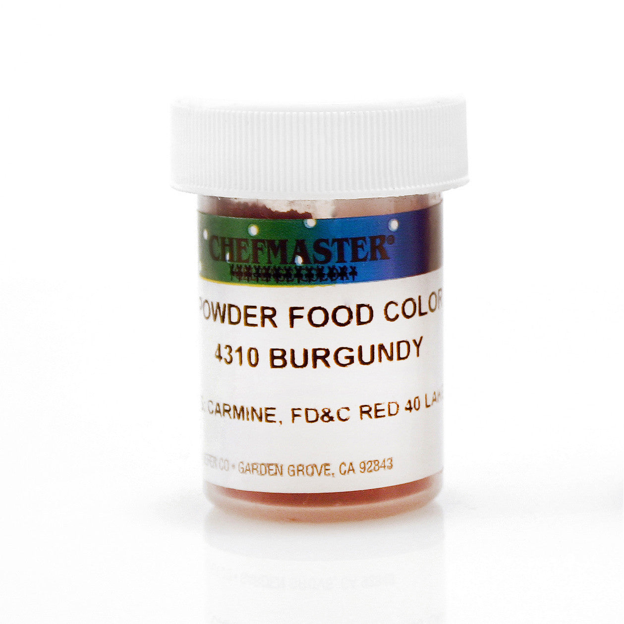 Chefmaster Powder Food Color Burgundy (3 Gram Jar)