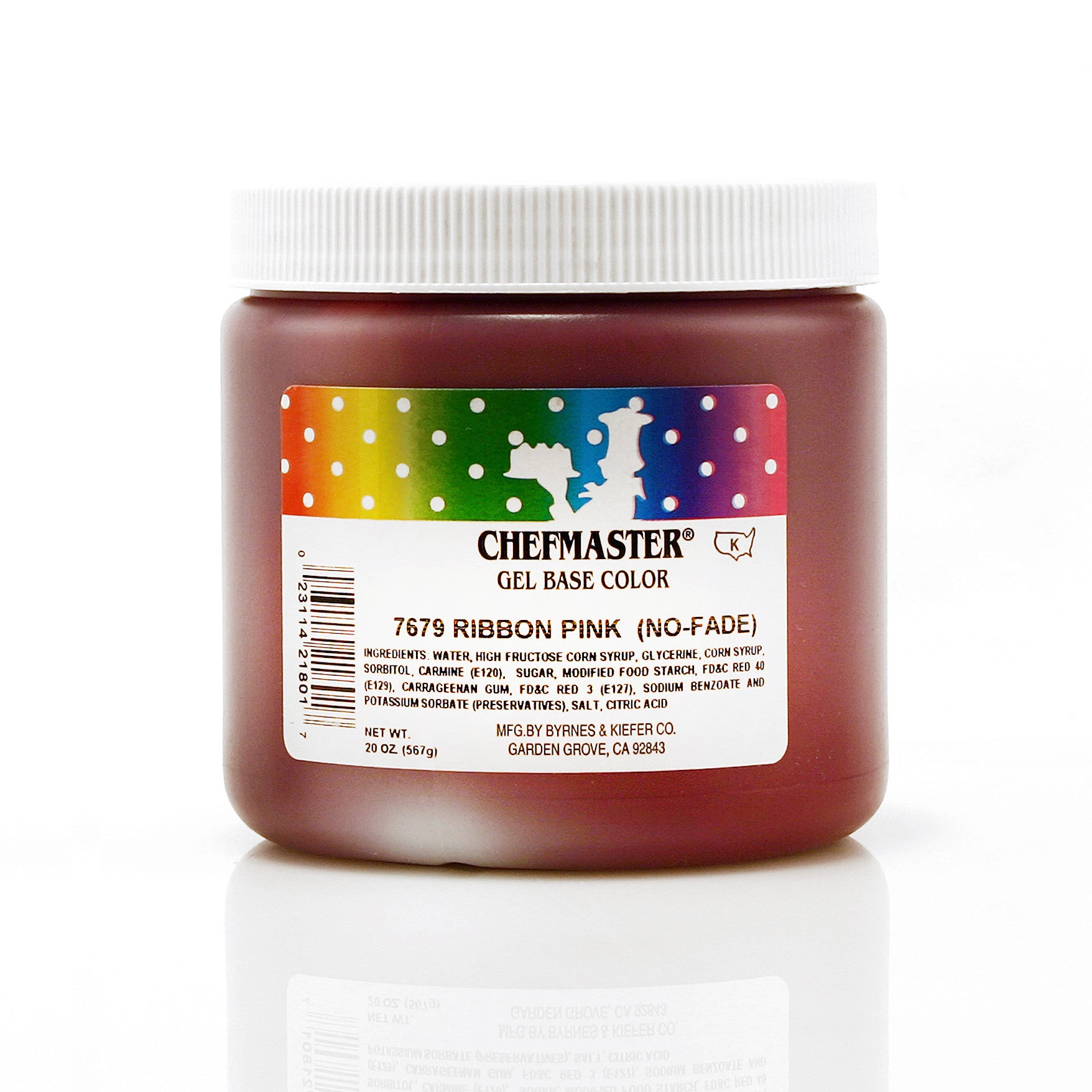 Chefmaster Ribbon Pink No-Fade Color Gel Base (20 oz Jar)
