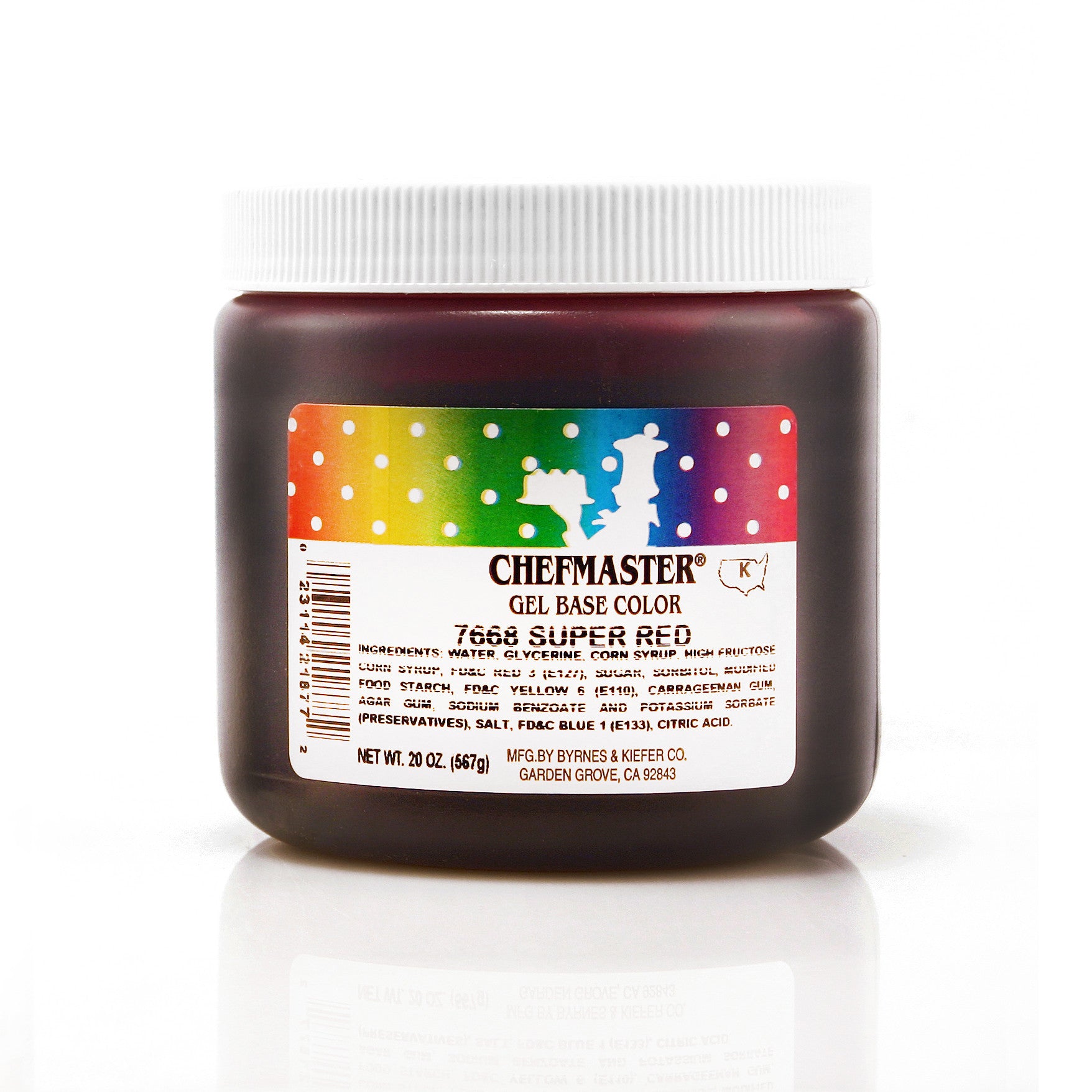 Chefmaster Super Red Color Gel Base (20 oz Jar)