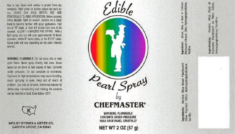 Chefmaster Edible Pearl Color Spray (2 oz Can)